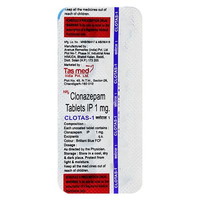 CLOTAS 1 Tablet 10's - Anxiety-Anx