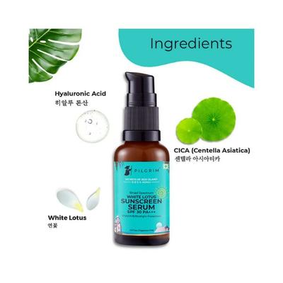 Pilgrim White Lotus Sunscreengel Serum SPF 30 PA+++ 30 ml - Face Sunscreen