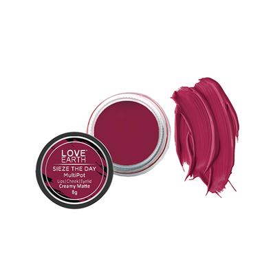 Love Earth Lip & Cheek Tint Multipot-Sieze The Day with Richness Of Essential Oils 8 gm - Blushes