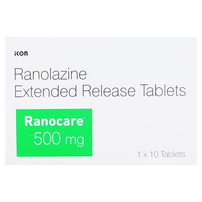 RANOCARE 500 Tablet 10's - Angina