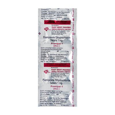Pramipar 1mg Tablet 10'S - Parkinsonism-Ana