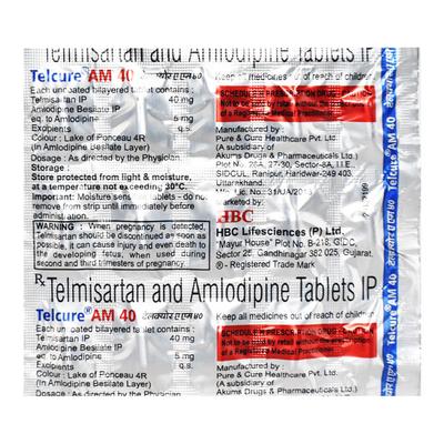 TELCURE AM 40 Tablet 15's - Hypertension-Ana