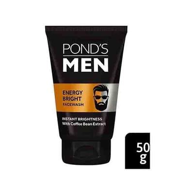 Pond's Men Energy Bright Anti - Dullness Facewash With Coffee Bean 50 gm - Face Moisturizers