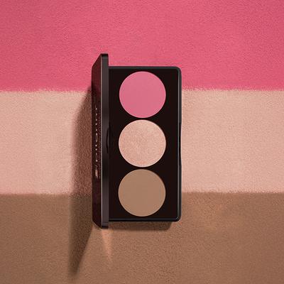 Pilgrim 3-In-1 Face Palette -Soft Elegance-Blush, Highlighter & Contour for Light Skin Tone 12 gm - Blushes