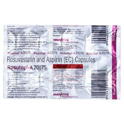ROSUTOP A 20/75 Capsule 10's - Blood Clot-Ant