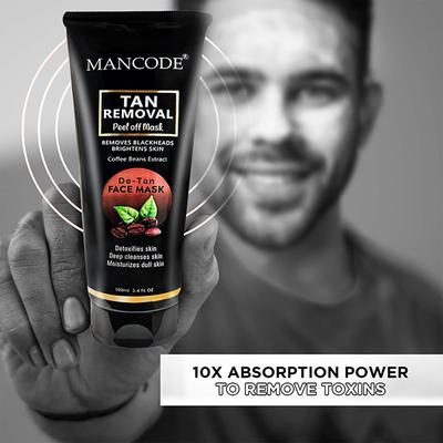 Mancode Tan Removal Peel Off Mask 100 ml - Masks & Peels