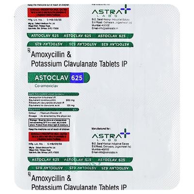 ASTOCLAV 625 Tablet 6's - Bacterial Infections-Pen