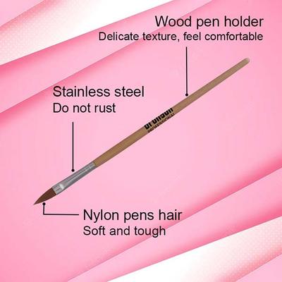 Bronson Professional Nail Art Acrylic Brush Set for Liquid and Powder No.6,8,10 1's - Nail Art