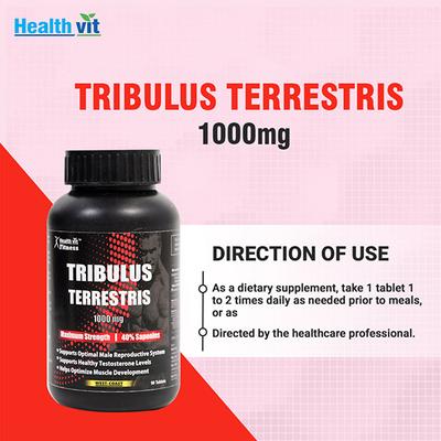 Healthvit Fitness Tribulus Terrestris 1000mg Maximum Strength 40% Saponins - Tablets 90's - Sexual Care