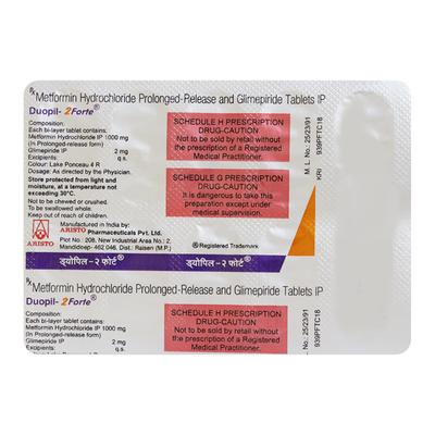 Duopil Forte 2mg Tablet 10'S - Diabetes-Ant