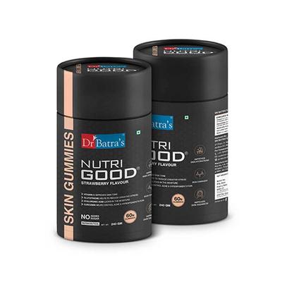 Dr Batras Nutrigood Skin Gummies for Healthy & Youthful Skin With Glutathione, Hyaluronic Acid & Vitamins For Helping Collagen Production - 60 Gummies 1's - Hair & Skin