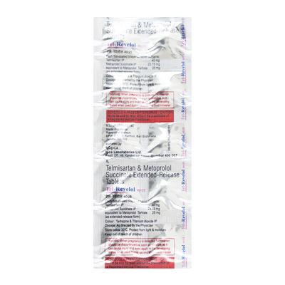 TEL Revelol 40/25mg Tablet 10'S - Hypertension-Ang