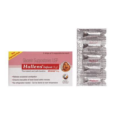 HALLENS INFANT (1G) Suppositories 5's - Constipation-Lax