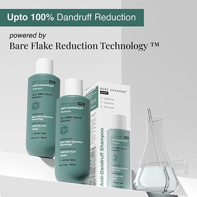 Bare Anatomy Anti-Dandruff Shampoo Reduces Dandruff Up To 100% Sulphate And Paraben Free 250 ml - Shampoos