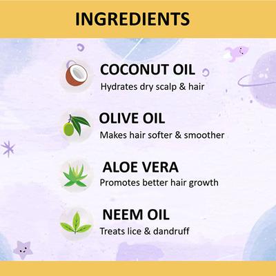 Cocomo Natural Kids Shampoo and Conditioner Floral Fragrance Soft and TangleFree Hair Moon Sparkle 300 ml - Baby Shampoo
