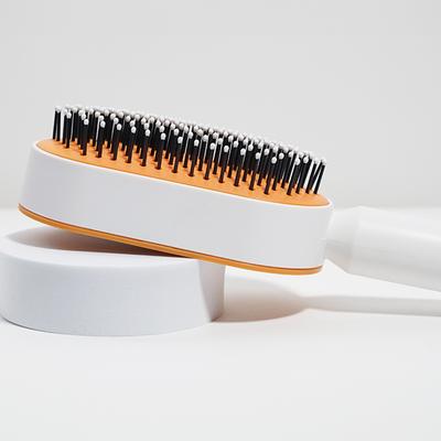 Gk Hair Professional Paddle Brush (Self Cleaning With Smooth Bristles) For Men And Women 180 gm - Hair Brushes