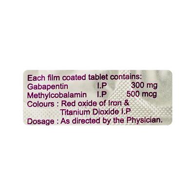 Calmnerve G 300/500mg Tablet 10'S - Neuropathic Pain-Dru