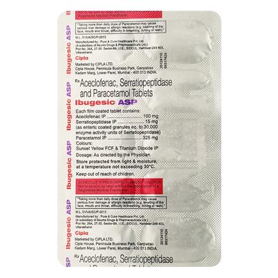 Ibugesic Asp Tablet 10'S - Pain relief-Nsa