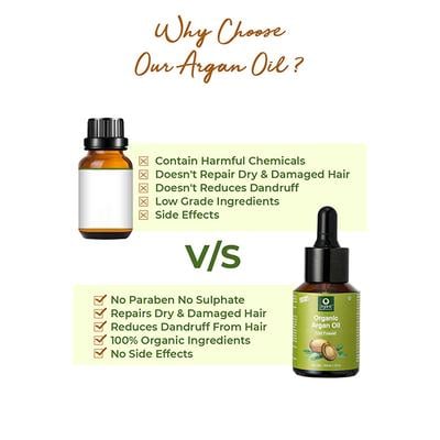Organic Harvest Cold Pressed Pure Argan Oil of Morocco, For Healthy Hair & Skin Luminosity-Unbleached & Unrefined-Sulphate & Paraben free 30 ml - Hair Oils