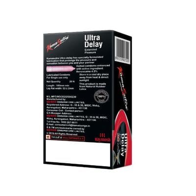 Kamasutra Ultra Delay Dotted Condoms 20's - Plain/Flavoured Condoms