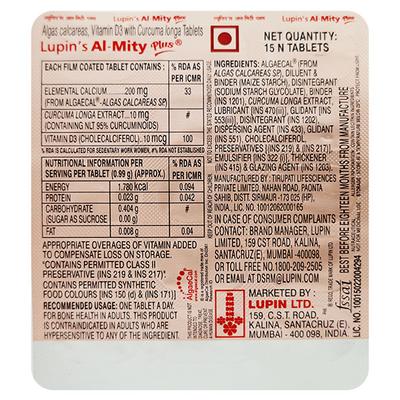 LUPIN'S AL MITY PLUS Tablet 15's - Supplements-Cal