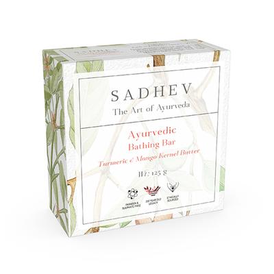 Sadhev Turmeric & Mango Kernel Butter Bathing Bar 125 gm - Soaps