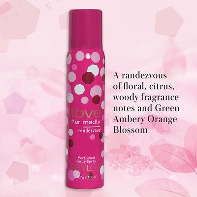 Revlon Love Her Madly Perfumed Body Spray - Rendezvous 100 Ml - Women Deodorants/Roll-Ons