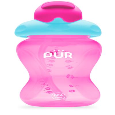 Pur Flip Straw Cup - Pink 250 ml - Feeding & Nursing
