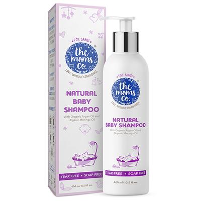 The Mom's Co. Natural Baby Shampoo with Organic Argan Oil & Moringa Oil Tear Free Soap Free 400ml 1's - Baby Shampoo