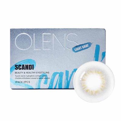 O-Lens Scandi Monthly Coloured Contact Lenses - Light Grey ( 0.00 ) 1's - Eyecare Lenses
