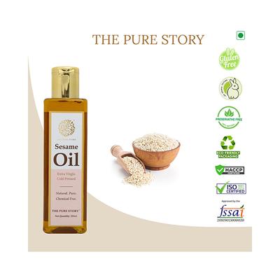 The Pure Story Sesame Oil Pure Natural, Extra Virgin Cold Pressed 100ml - Hair Oils