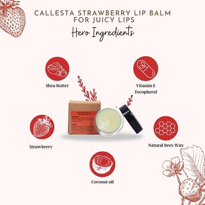 Callesta Aha Rich Strawberry Lip Balm 8 gm - Lip Balms