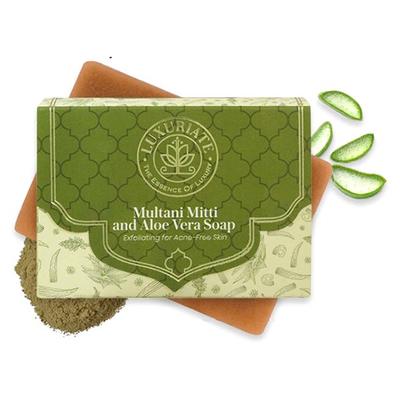 Luxuriate Multani Mitti and Aloe Vera Exfoliating for Acne Free Skin 125 gm - Soaps