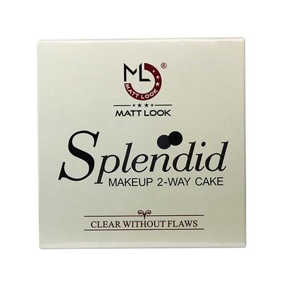Matt Look Splendid Makeup 2 Way Cake Compact, Clear Without Flaws, White Ivory 20 gm - Compact Powder