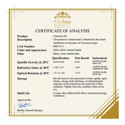 R.K's Aroma Essential Oil - Turmeric 10 ml - Essential Oils