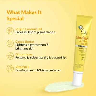 Fixderma Shadow SPF 50 Lip Shield PA+++ UVA & UVB Cream 15g - Body Sunscreen
