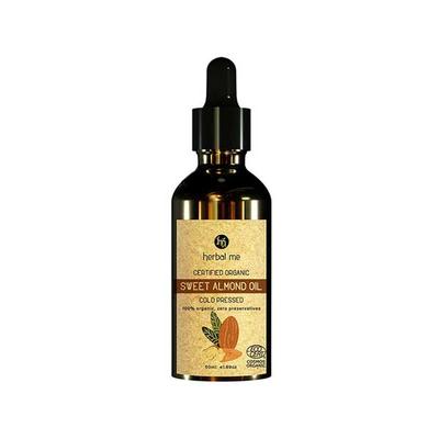 HM Herbal Me 100% Organic Sweet Almond Oil 50ml - Essential Oils
