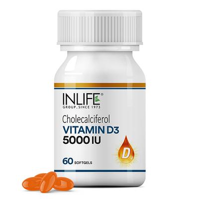 INLIFE Vitamin D3 5000 IU Cholecalciferol Softgels 60's - Multi-Vitamins