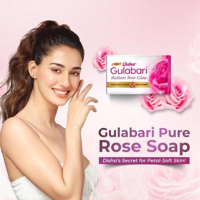 Dabur Gulabari Pure Rose Extract Soap (Pack Of 3 X 150 g) 450 g - Soaps