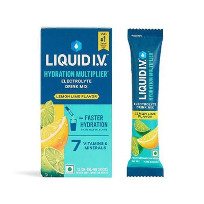 Liquid I.V. Hydration Multiplier- Lemon Lime, Electrolyte Powder Drink Mix 12's - Multi-Vitamins