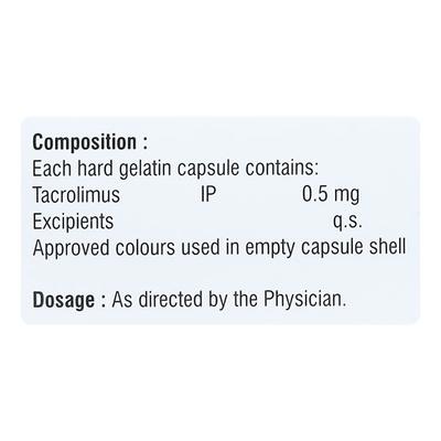 TACROLIUS 0.5 Capsule 10's - Auto Immune Disease-Imm