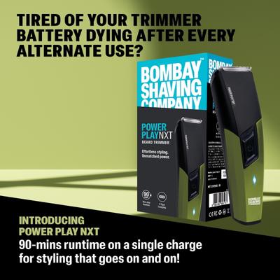 Bombay Shaving Company Power Play Next Trimmer, Self Sharpening Blades, Trimmer For Men- Green 130 gm - Trimmers