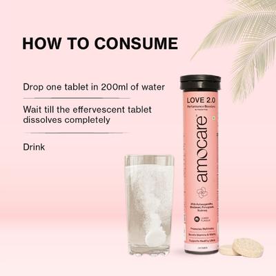 Amocare Love 2.0 Perfomance Booster For Women Effervescent Tablets - Lemon Flavour 20's - Other Supplements