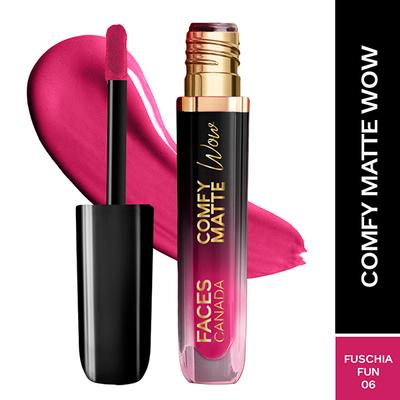 Faces Canada Comfy Matte Wow Liquid Lipstick - Fuschia Fun 06 3.8 ml - Liquid Lipsticks