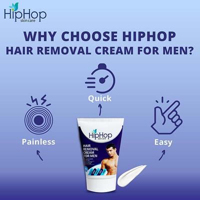 Hiphop Skincare Hair Removal Cream Men 100 gm - Shaving & Hair Removal