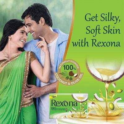 Rexona Coconut And Olive Oil Soap For Silky Smooth Skin 100 gm - Soaps