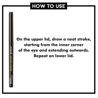Jaquline USA Master Stroke Kajal - Deep Black 0.35 gm - Kajal & Kohls