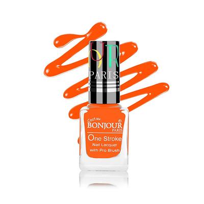 Bonjour Paris Coat Me Neon Satin Matte Nail Polish - Fluorescent Orange 9 ml - Nail Polish