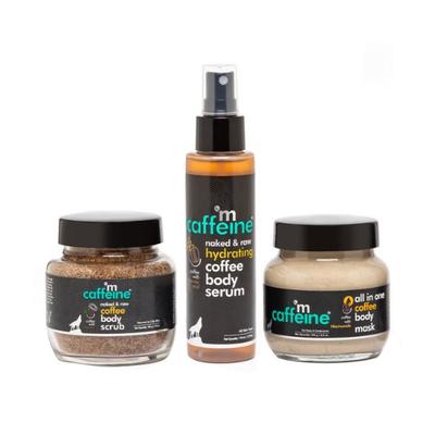 Mcaffeine Detan & Hydrate Complete Body Care Routine Coffee Body Scrub, Body Mask & Body Serum 240gm 1's - Scrubs & Exfoliants