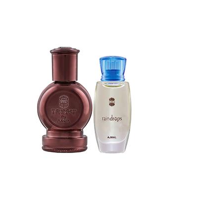 Ajmal Tempest Concentrated Perfume Oil Floral Attar And Raindrops Concentrated Perfume Oil Floral Chypre Attar 22 ml - Deodorants/Roll-Ons